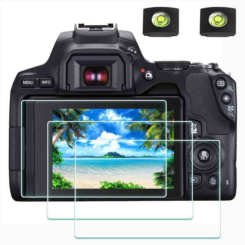 ULBTER Screen Protector for Canon EOS Rebel SL3 / 250D Camera & Hot Shoe Cover, [2+3Pack] 0.3mm 9H Hardness Tempered Glass Flim Anti-Scrach Anti-Fingerprint Anti-Bubble - Image 1